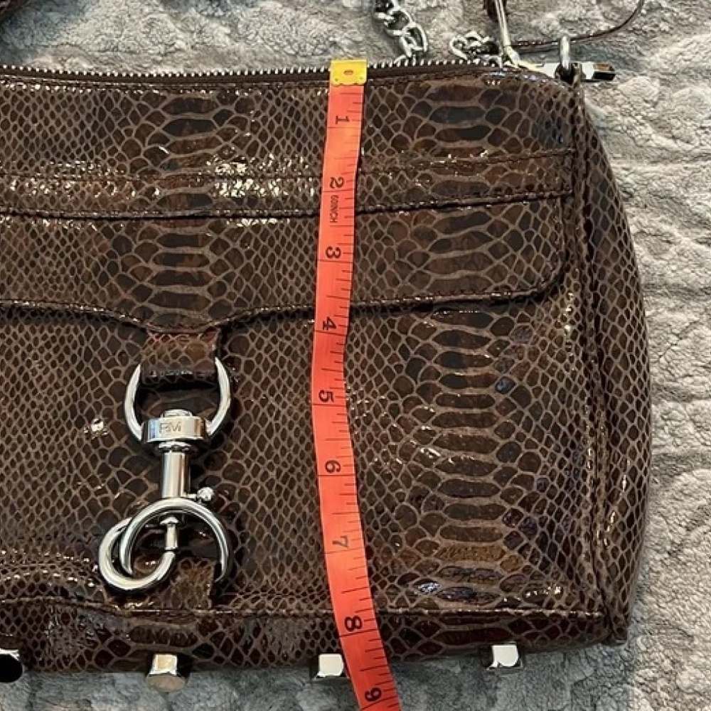 Rebecca Minkoff Brown Faux Snakeskin Crossbody Bag - Picture 13 of 13